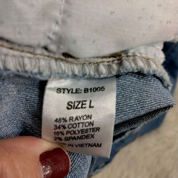 Azy Girls Large Blue Jean Denim Skirt Waist 30 Stretch 5 Pocket - Picture 4 of 4